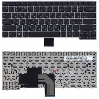 Клавіатура для ноутбука Lenovo IdeaPad (V490) Black, (Silver Frame), RU