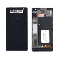 Матриця з тачскріном (модуль) для Nokia Lumia 730 Dual чорний з рамкою