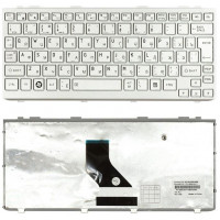 Клавіатура Toshiba Mini (NB200, NB300, NB305) Silver, (Silver Frame) RU (вертикальний ентер)