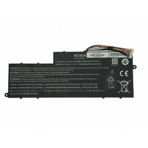 Аккумуляторна батарея для ноутбука Acer AC13C34 Aspire E3-112 11.4V Black 2600mAh OEM