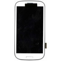 Матриця з тачскріном (модуль) Samsung Galaxy S3 GT-I9300 Ceramic White білий з рамкою