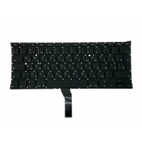 Клавиатура для ноутбука Apple MacBook Air 2011+ (A1369) с подсветкой (Light), Black, (No Frame), RU (вертикальный энтер)