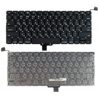 Клавіатура для ноутбука Apple MacBook Pro (A1278) Black, (No Frame), RU (горизонтальний ентер)