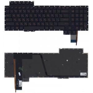 Клавіатура для ноутбука Asus ROG (G752) з підсвічуванням (Light), Black, (No Frame) UA