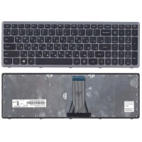 Кдавіатура для ноутбука Lenovo IdeaPad Flex 15, G500S, G505, G505A, G505G, G505S, S500, S510, S510p, Z510, Black, (Silver Frame), RU