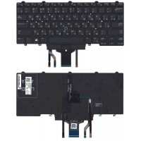 Клавиатура для ноутбука Dell Latitude (E5470, E7470) Black с подсветкой (Light), (No Frame) RU