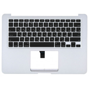 Клавиатура для ноутбука Apple MacBook Air (A1369) 2010+ Черное, (Silver TopCase), RU (горизонтальный энтер)