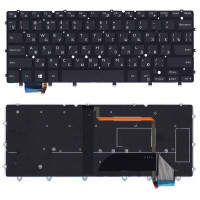 Клавиатура для ноутбука Dell XPS (13 9343) с подсветкой (Light), Black, (No Frame), RU