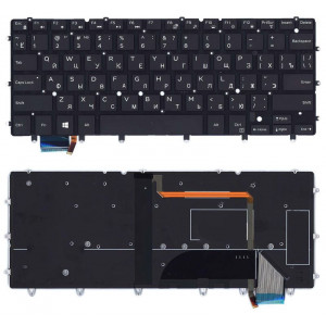 Кдавіатура для ноутбука Dell XPS (13 9343) с подсветкой (Light), Black, (No Frame), RU