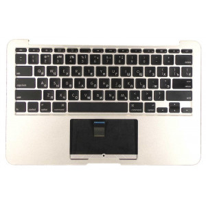 Клавіатура для ноутбука Apple MacBook Air (A1370) 2010+ Black, (Silver TopCase), RU (горизонтальний ентер)
