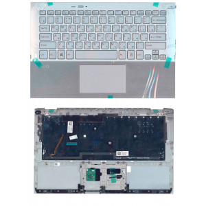 Клавіатура для ноутбука Sony Vaio (SVP11) Silver, (Silver TopCase), RU