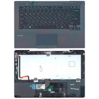 Клавиатура для ноутбука Sony Vaio (VPC-SB) Black, (Gray TopCase), RU