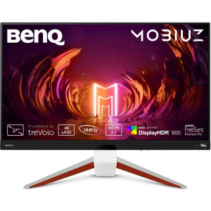 TFT 27" BenQ EX2710U, 4K UHD, IPS, 144Hz, 1 мс, 2хHDMI, DP, USB-hub, HAS, колонки, білий