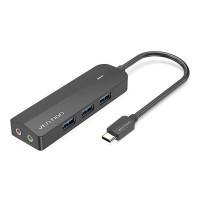 Хаб USB 3.1 Type-C -> 3xUSB 3.0+MicroUSB+3.5mm Sound Adapter чорний Vention