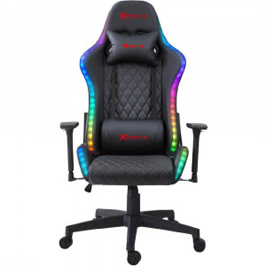 Крісло ігрове XTRIKE ME Advanced Gaming Chair GC-907, 50мм, RGB, чорно-червоне