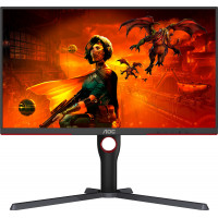 TFT 27" AOC U27G3X/BK, IPS, 3840x2160, 160Гц, 1мс, 2хHDMI, 2хDP, HAS, Pivot, чорно-червоний