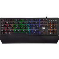 Клавіатура ігрова мембранно-механічна AOC GK200 Gaming RGB райдужна підсвітка USB