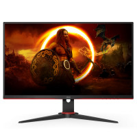 TFT 23.8" AOC 24G2SAE/BK, VA, 165Hz, VGA, 2xHDMI, DP, колонки, чорний з червон