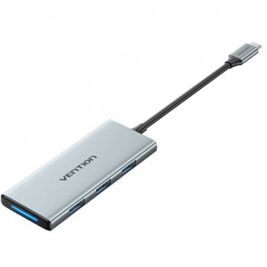 Док-станція USB3.1 Type-C -> HDMI/USB 3.0x3/SD/TF/PD 100W 7-in-1 Vention