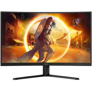 TFT 31.5" AOC CQ32G4VE, VA, QHD, 180Гц, 0,5 мс, вигнутий, 2хHDMI, DP, чорно-сірий