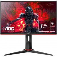 TFT 27" AOC C27G2ZU/BK, VA, 240Гц, вигнутий, DP, HDMI x 2, USB hub, HAS, колонки,чорний червоний