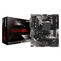 ASRock B450M-HDV R4.0 (AM4/B450, 2*DDR4, PCIex16, DVI-D/HDMI/VGA, 4xSATAІІІ, M.2, GLan, 8ch, mATX)