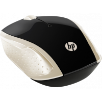 Мишка бездротова HP 200 Silk Gold Wireless Mouse, 3 кн., 1000 dpi, чорно-золотиста