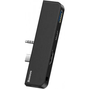 Док-станція USB3.1 Type-C+3.5mm -> HDMI/USB 3.0/Type-C/3.5mm Чорна Baseus for Surface Go