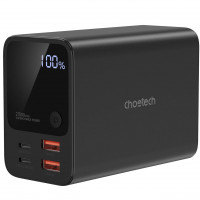 УМБ Choetech 27000mAh 222.5W, UPS mode, 2xUSB-C PD 100+100W, 2хUSB-A 22W, Li-pol, Display, черный