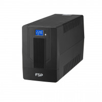 ДБЖ FSP iFP-600, 600ВА/360Вт, LCD, Schuko*2. 230V/50Hz ,w/o RJ45,w/ USB, Черное, 12V/7Ah*1, CIS