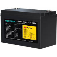 Акумуляторна батарея Marsriva LiFePo4, 12,8 V/100Ah