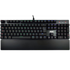 Клавіатура ігрова механічна AOC GK500 Gaming RGB USB (Outemu Red Switch)