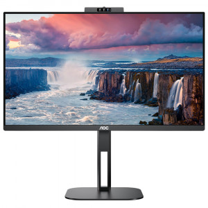 TFT 23.8" AOC 24V5CW/BK, IPS, 75Гц, 1 мс, HDMI, DP, USB-C, webcam, USB-hub, HAS, Pivot, колонки