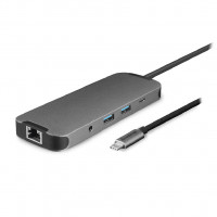 Док-станція USB3.2 Type-C -> HDMI/USB 3.2x2/RJ45/USB-C/SD/TF/PD 80W/Audio 9-in-1 DSC-901 CHIEFTEC