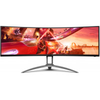 TFT 48.8" AOC AGON AG493QCX, D-FHD, VA, 144Гц, вигнутий, HDMIx2, DP, USB-hub, HAS, колонки, чорн.