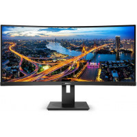 TFT 34" Philips 345B1C, VA, 3440x1440 WQHD, вигнутий, DP, HDMIx2, USB хаб, Pivot, колонки, чорний