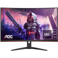 TFT 31.5" AOC CQ32G2SE/BK, VA, QHD, 165Гц, вигнутий, DP, HDMI x 2, колонки, чорний