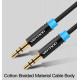 Кабель Vention Audio 3.5 mm M - 3.5 mm M, 5 m, Черное, 3 pin (P350AC500-B-M)