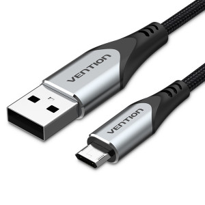 Кабель Vention USB - microUSB 3A 1.5 м, 3А, швидка зарядка, Черное (COCHG)