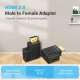 Перехідник Vention HDMI Male to Female Adapter 90° Degree Лівий (AIBBO)