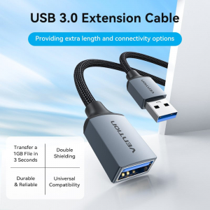 Кабель Vention USB 3.0 - OTG USB3, 1 m, Black (CBLHF)