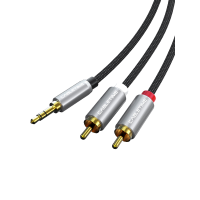 Кабель Cabletime AUX 3.5 mm M - 2xRCA M, 1 m, Черное (CF13H)