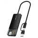 USB-хаб Cabletime USB C/A - 4 Port USB 3.0, 5Gbps, 0.15 cm (CB05B)