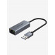 Кабель Cabletime USB A 2.0 - RJ45 100Mbps Ethernet, 0.15m, Space Grey (CB52G)