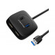 USB-хаб Cabletime 4-Ports, USB3.0 + USB2.0 + Micro B, 0.15m, з живленням (CB43B)