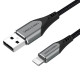 Кабель Vention USB-Lightning 2.4A 1.5 m Grey (LABHG)