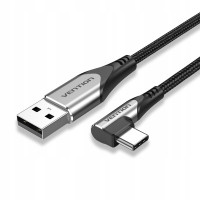 Кабель Vention USB Type-C 3A 1.5 м 90°, 2А, Черное (COEHG)