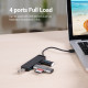 USB-хаб Vention 4-Port з micro USB живленням 0.15M Черное(CHLBB)