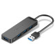 USB-хаб Vention 4-Port з micro USB живленням 0.15M Черное(CHLBB)