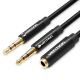 Кабель Vention Audio 3.5mm F 4pin - 2x3.5mm M 3pin 1 м, з підтримкою мікрофона, стерео (BBTBF)